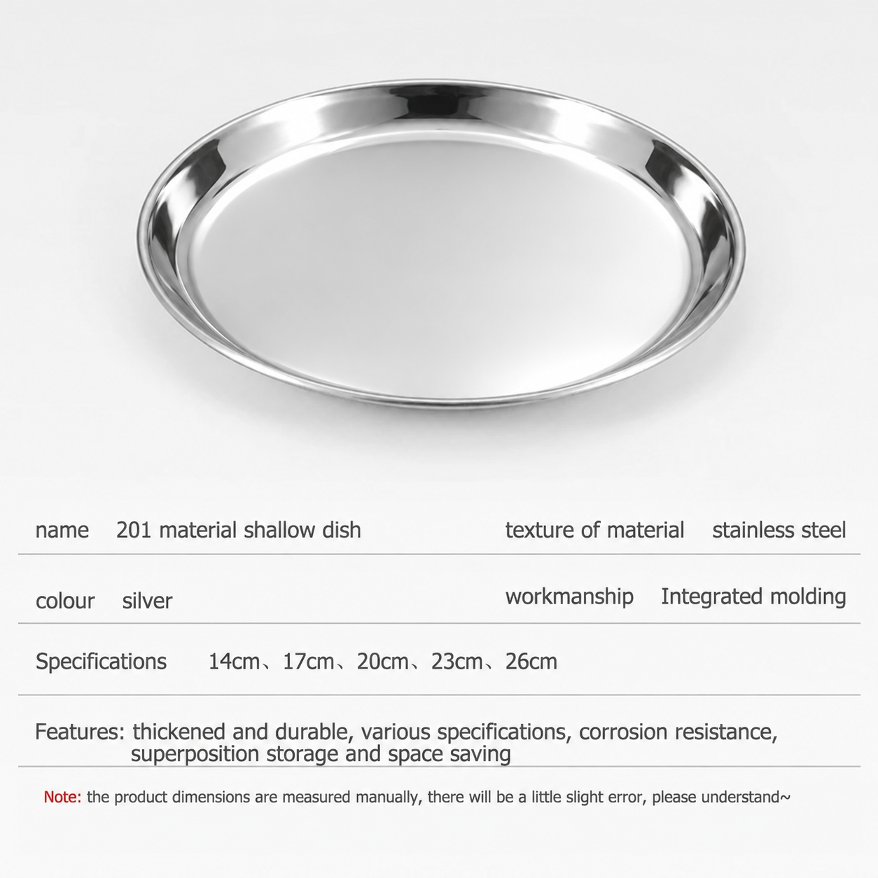 Plate specifications
