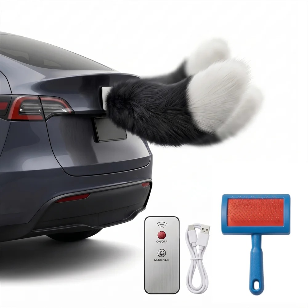 Fox tail on a vehicle