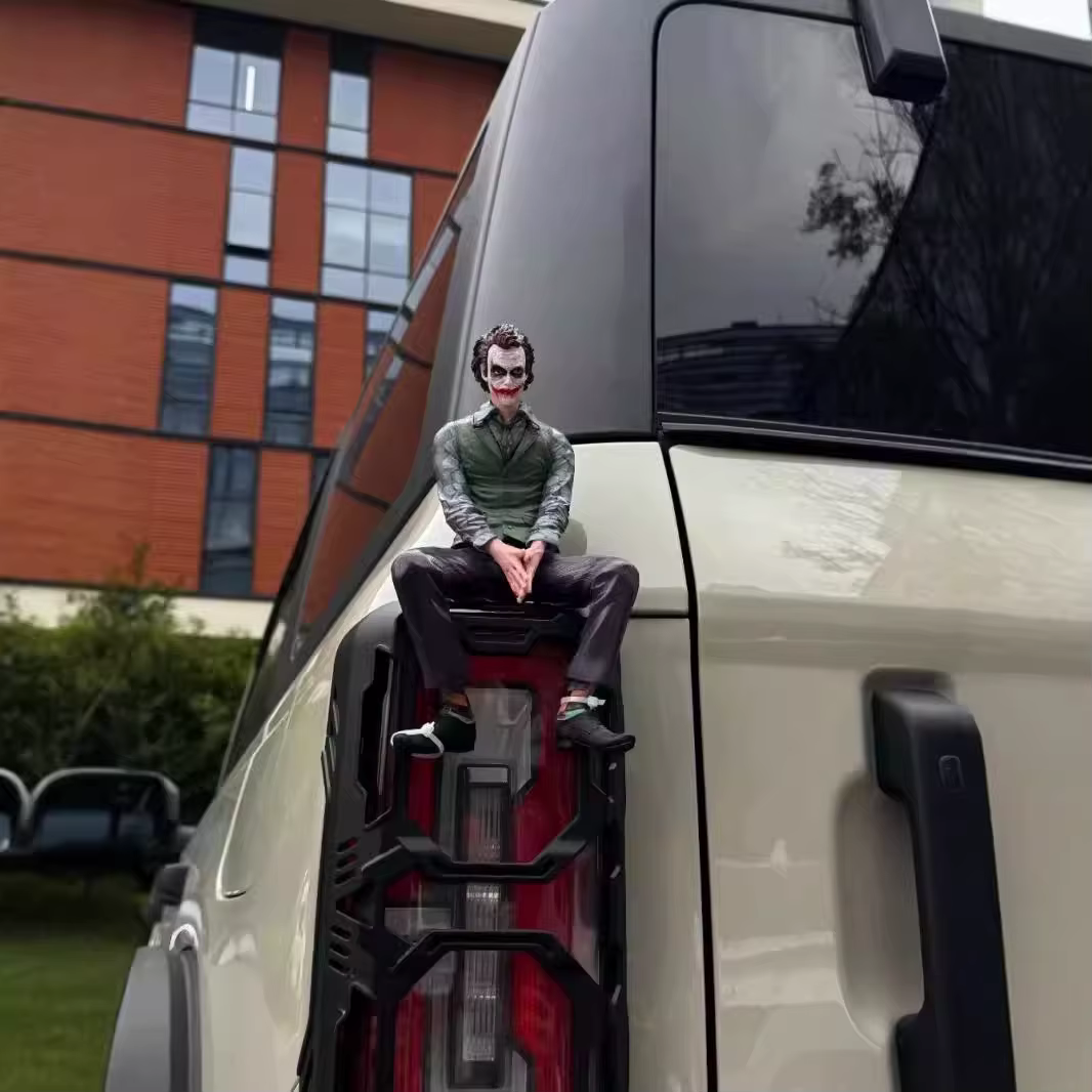Joker figure face and outfit details